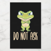 Frosch nicht Gefragt Lebensmitteletikett (Einzelnes Label)
