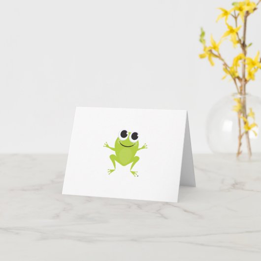 Frosch Notecard Karte (Gelbe Blume)