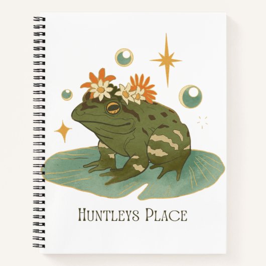 Frosch Notizbuch Huntleys Platz (Vorderseite)