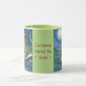 Frosch On Log CHRISTMAS TASSE (Zentrum)