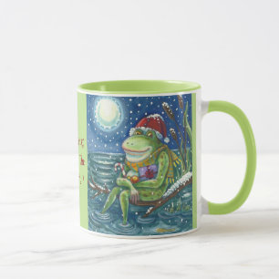 Frosch On Log CHRISTMAS TASSE