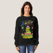 Frosch Ostereier Frosch Ostern Sweatshirt (Vorne ganz)