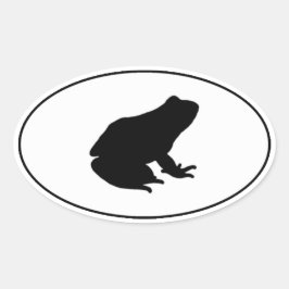 Frosch Oval Logo Ovaler Aufkleber