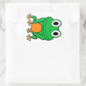 Frosch Ovaler Aufkleber (Tasche)