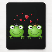 Frosch-Paare mit Herzen Mousepad (Vorne)
