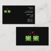 Frosch-Paare mit Herzen Visitenkarte (Vorne/Hinten)