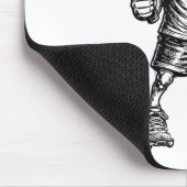 Frosch-Paddleball Männer Frauen mürrischer Frosch Mousepad (Ecke)