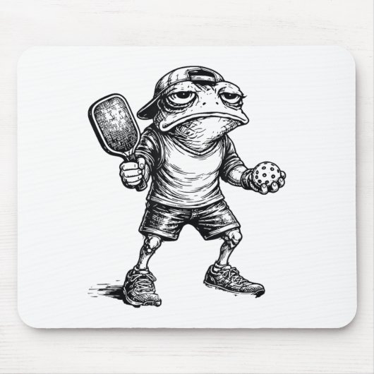 Frosch-Paddleball Männer Frauen mürrischer Frosch Mousepad (Vorne)