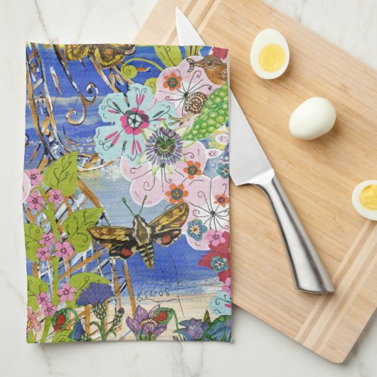 Frosch-Paradies-Geschirrtuch Handtuch (Viertel Falte)