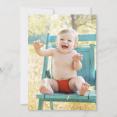 Frosch Party 1. Geburtstag Froschgrün Einladung (Rückseite)