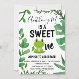 Frosch Party 1. Geburtstag Froschthema Einladung