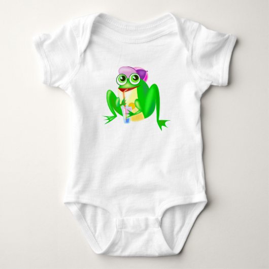 Frosch-Party Baby Strampler (Vorderseite)