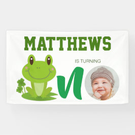 Frosch Party-Banner zum 1. Geburtstag Banner