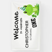 Frosch Party Erstgeburt Sumpf Grüner Frogg Banner (Vertikal)