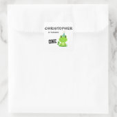 Frosch Party Erstgeburt Sumpf Grüner Frogg Quadratischer Aufkleber (Tasche)