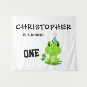 Frosch Party Erstgeburt Sumpf Grüner Frogg Wandteppich (Vorderseite (Horizontal))