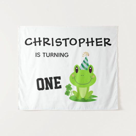 Frosch Party Erstgeburt Sumpf Grüner Frogg Wandteppich (Vorderseite (Horizontal))