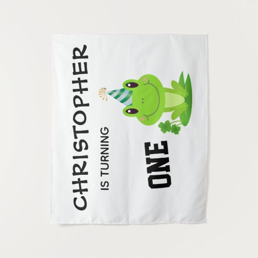 Frosch Party Erstgeburt Sumpf Grüner Frogg Wandteppich (Vorderseite)