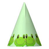 Frosch Party Grün Thema Kindergeburtstag Froschmus Partyhütchen (Rückseite)