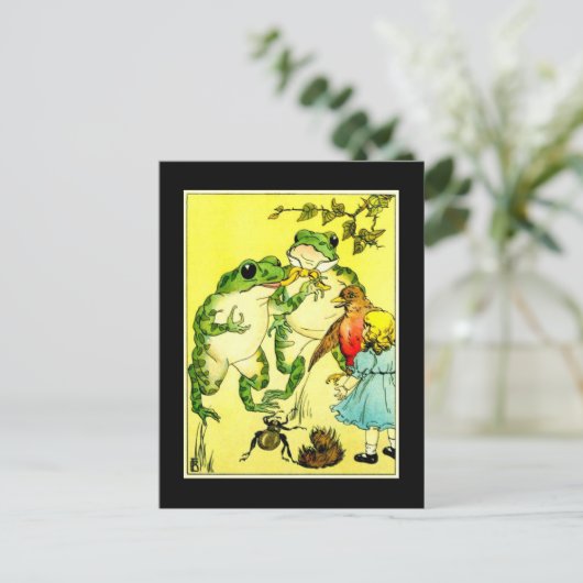 Frosch-Party Postkarte (Stehend Vorderseite)