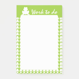Frosch Pattern Post-it Klebezettel