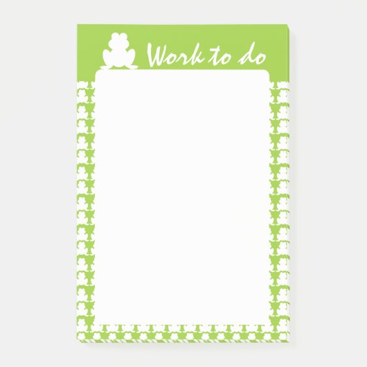 Frosch Pattern Post-it Klebezettel (Vorderseite)