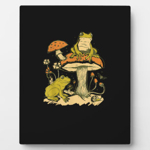 Frosch-Pilz-Cottagecore-Ästhetik-Goblincore-Schnit Fotoplatte
