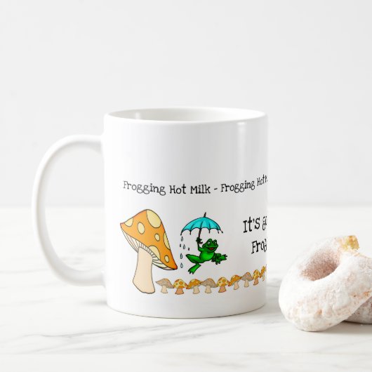 Frosch, Pilz, Froster Hot Milk Tasse (Mit Donut)