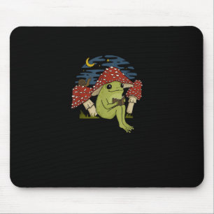 Frosch-Pilz-Hut-Lesebuch - Cottagecore-Gobli Mousepad