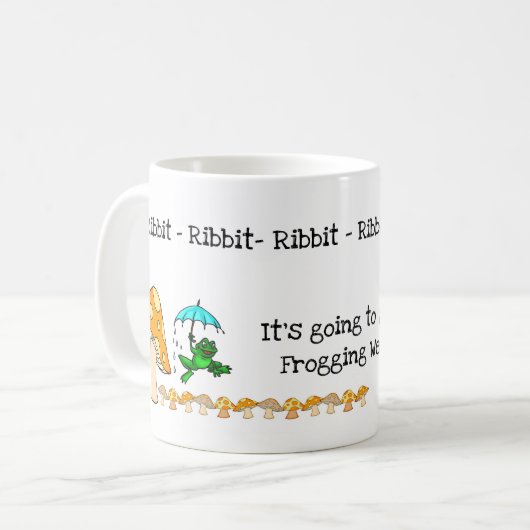 Frosch, Pilz, Ribbit Ribbit Tasse (Vorderseite Links)