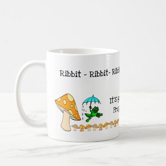 Frosch, Pilz, Ribbit Ribbit Tasse (Links)