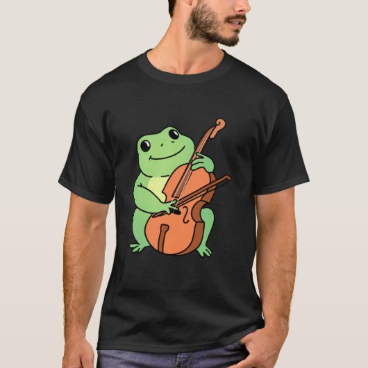 Frosch Playing Cello  T-Shirt (Vorderseite)
