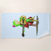 Frosch Playing Gitarre Funny Beach Handtuch (Vorderseite)