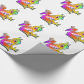 Frosch-Pop-Kunst-Verpackungs-Papier Geschenkpapier (Ecke)