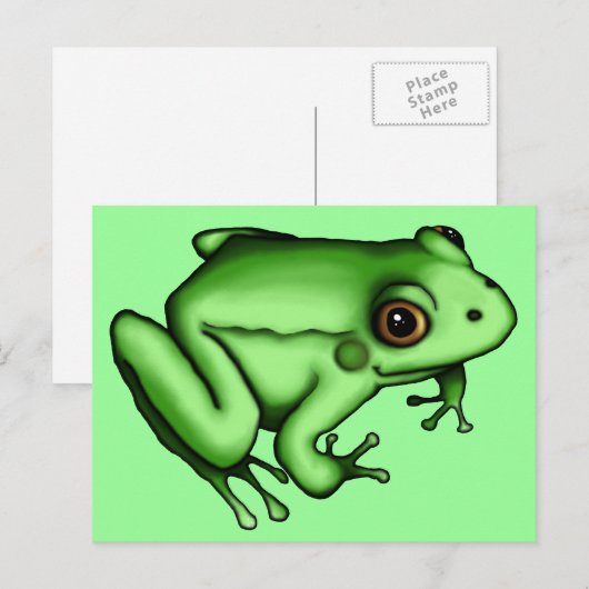 Frosch, Postkarte (Vorne/Hinten)