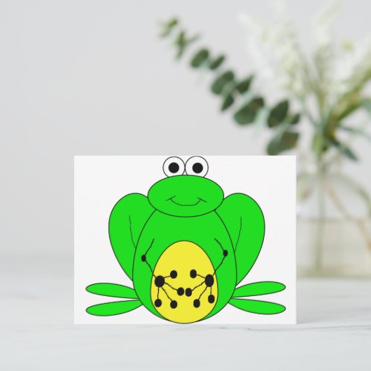 Frosch Postkarte (Stehend Vorderseite)