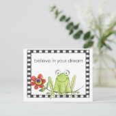 Frosch Postkarte (Stehend Vorderseite)