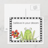 Frosch Postkarte (Vorne/Hinten)
