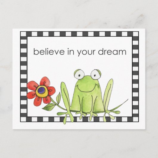 Frosch Postkarte (Vorderseite)