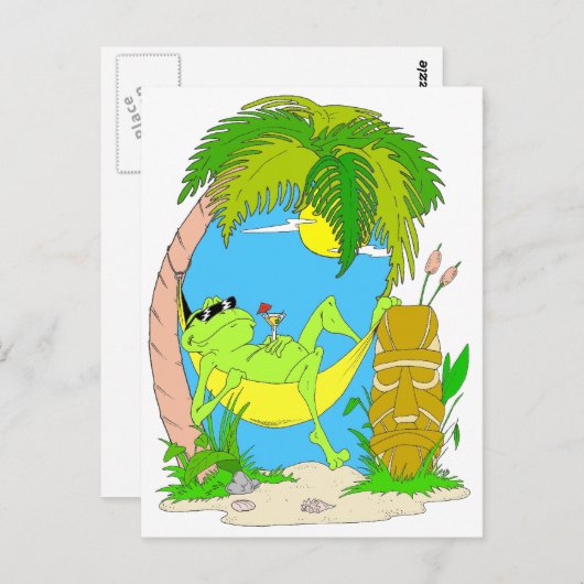 Frosch Postkarte (Vorne/Hinten)