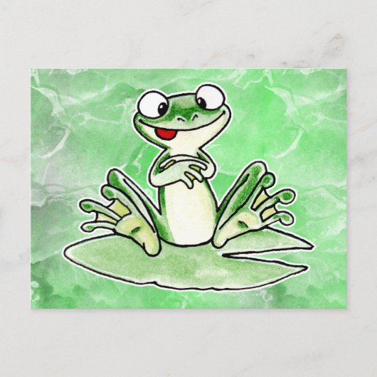 Frosch Postkarte (Vorderseite)