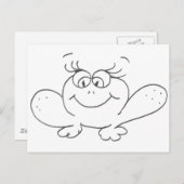 Frosch Postkarte (Vorne/Hinten)