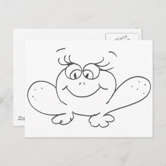 Frosch Postkarte (Vorne/Hinten)