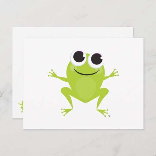 Frosch Postkarte (Vorne/Hinten)