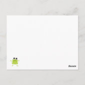 Frosch Postkarte (Rückseite)