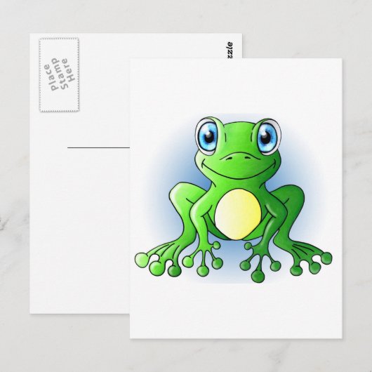 Frosch Postkarte (Vorne/Hinten)