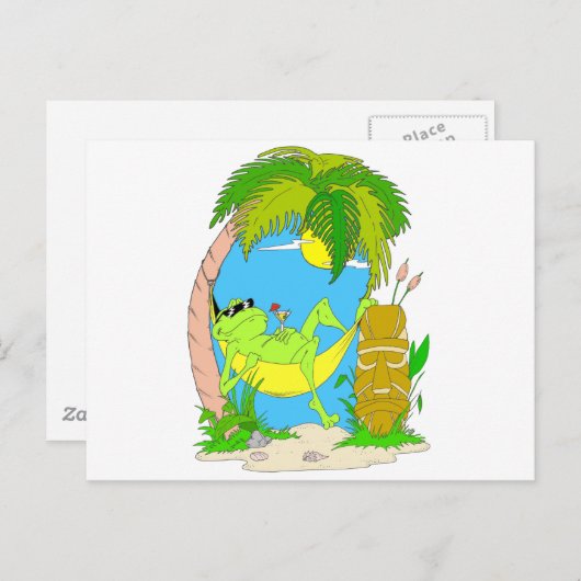 Frosch Postkarte (Vorne/Hinten)