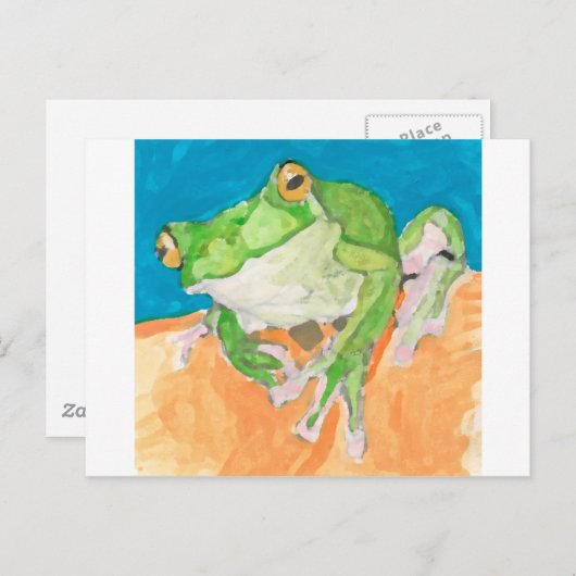 Frosch Postkarte (Vorne/Hinten)