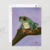 Frosch-Postkarte mit Mit Augen Fett Postkarte (Vorne/Hinten)