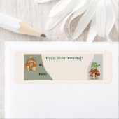 Frosch Postüberqueren Postkarte ID-Labels (Insitu)